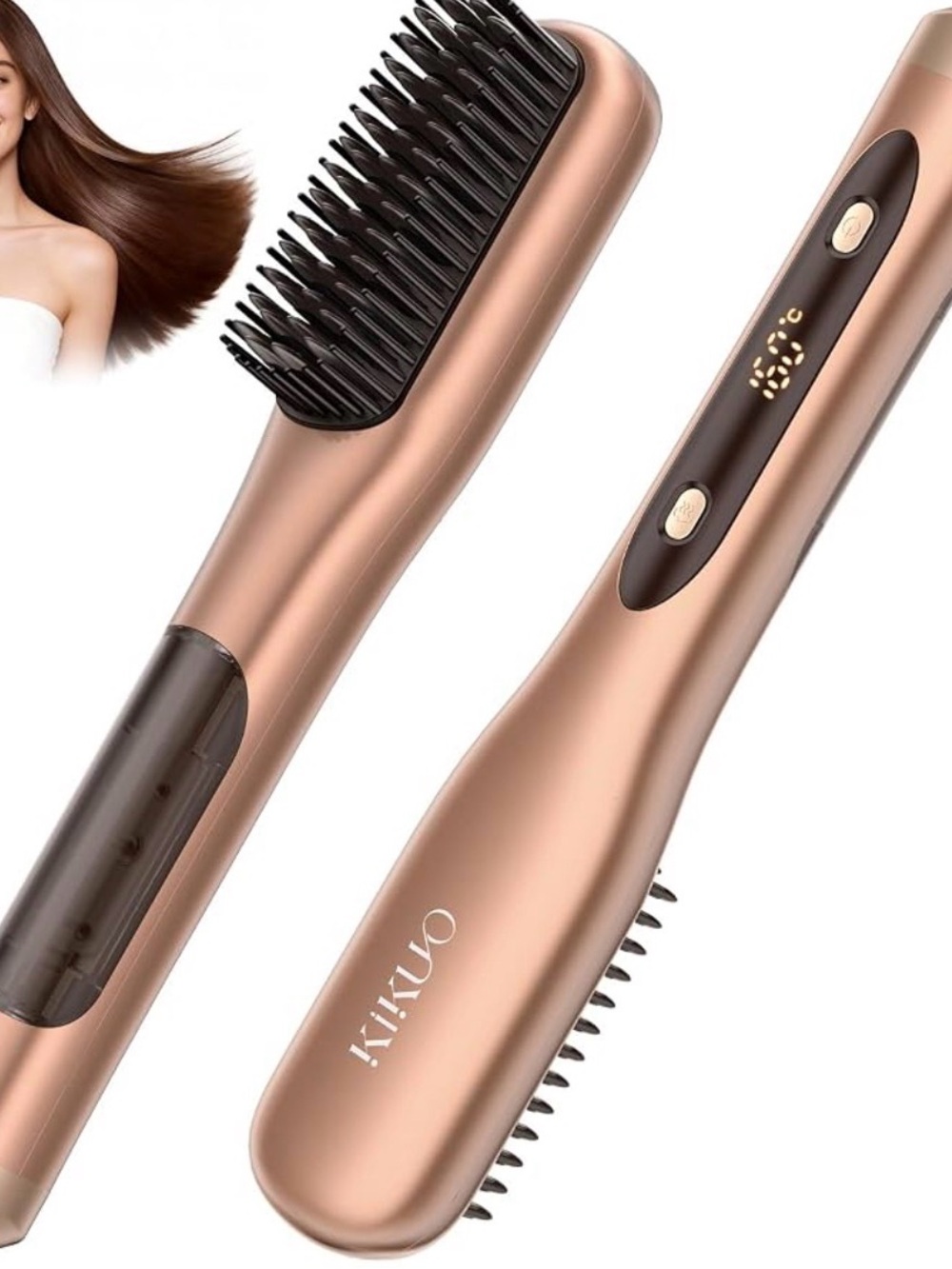 Hair Straightener Steamer Brush